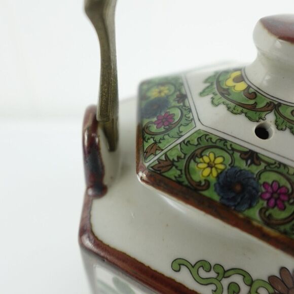 Andrea by Sadek Japanese Octagon Teapot with Florals & Birds Vintage - Picture 9 of 15